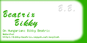 beatrix bikky business card